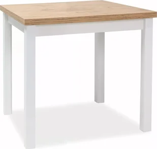 STÓŁ ADAM DĄB LANCELOT / BIAŁY MAT 80x80 - Stoły - miniaturka - grafika 1