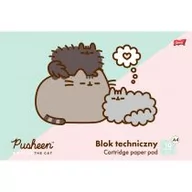 Szkolne artykuły papiernicze - Blok techniczny A4 Pusheen - miniaturka - grafika 1