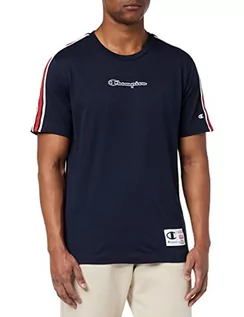 Koszulki męskie - Champion T-shirt męski Sport Tech, niebieski morski, S - grafika 1