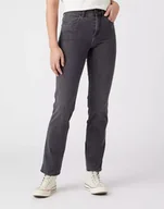 Spodnie damskie - Wrangler Straight Damskie Spodnie Jeansowe Jeansy Driveway W26R95W11-W31 L32 - miniaturka - grafika 1