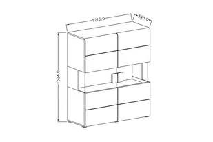 Witryna dwudrzwiowa Toledo 42 - biały połysk / san remo - Witryny - miniaturka - grafika 4