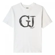 Koszulki sportowe damskie - Damski t-shirt z nadrukiem Guess Sara - biały - GUESS - miniaturka - grafika 1