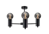 Lampy sufitowe - Keter Lighting Arde lampa podsufitowa 3x60W czarna 1707 - miniaturka - grafika 1