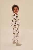 Spodnie i spodenki dla dziewczynek - Konges Sløjd spodnie dresowe bawełniane dziecięce kolor zielony wzorzyste - miniaturka - grafika 1