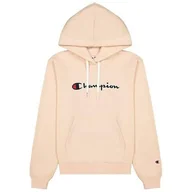 Bluzy sportowe damskie - Bluza sportowa damska Champion Wmns Organic Cotton Blend Script Logo Hoodie - miniaturka - grafika 1