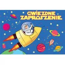 Kukartka Zaproszenie ZZ-053 Urodziny rakieta (5 szt.) - Kartki okolicznościowe i zaproszenia - miniaturka - grafika 1