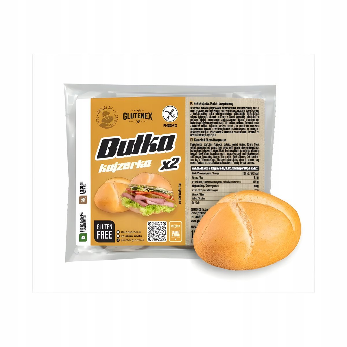 BUŁKA KAJZERKA 2 SZT. 120 G GLUTENEX