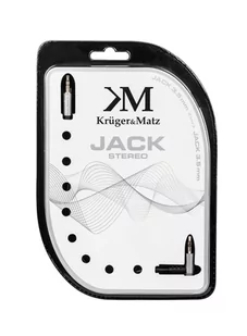 Kruger&Matz Kabel wtyk kątowy - wtyk prosty jack 3.5 stereo 1.0m LEC-KM0312 - Kable - miniaturka - grafika 1