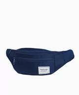 Torebki damskie - PUCCINI Granatowa materiałowa nerka z neonową podszewką - miniaturka - grafika 1