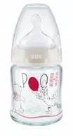 Butelki dla niemowląt - NUK butelka FC+ szklana 120ml smoczek silikonowy 0-6m-cy S Kubuś Puchatek - miniaturka - grafika 1