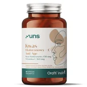 Witaminy i minerały dla sportowców - Amix UNS Kwas Hialuronowy+C Anti-Age 60vegcaps - miniaturka - grafika 1