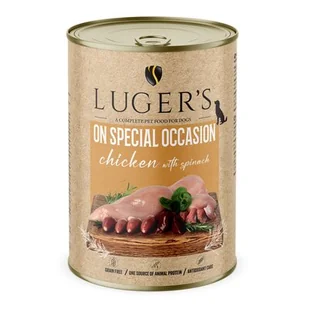 Karma dla psa LUGER'S On Special Occasion Kurczak ze szpinakiem 400 g - Mokra karma dla psów - miniaturka - grafika 1
