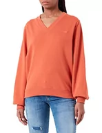 Bluzy damskie - Wrangler Damska bluza z dekoltem w serek, Ginger Spice, rozmiar 3XL - miniaturka - grafika 1