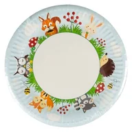Naczynia i sztućce jednorazowe - Talerz papierowy leśne zwierzątka 8 sztuk - miniaturka - grafika 1
