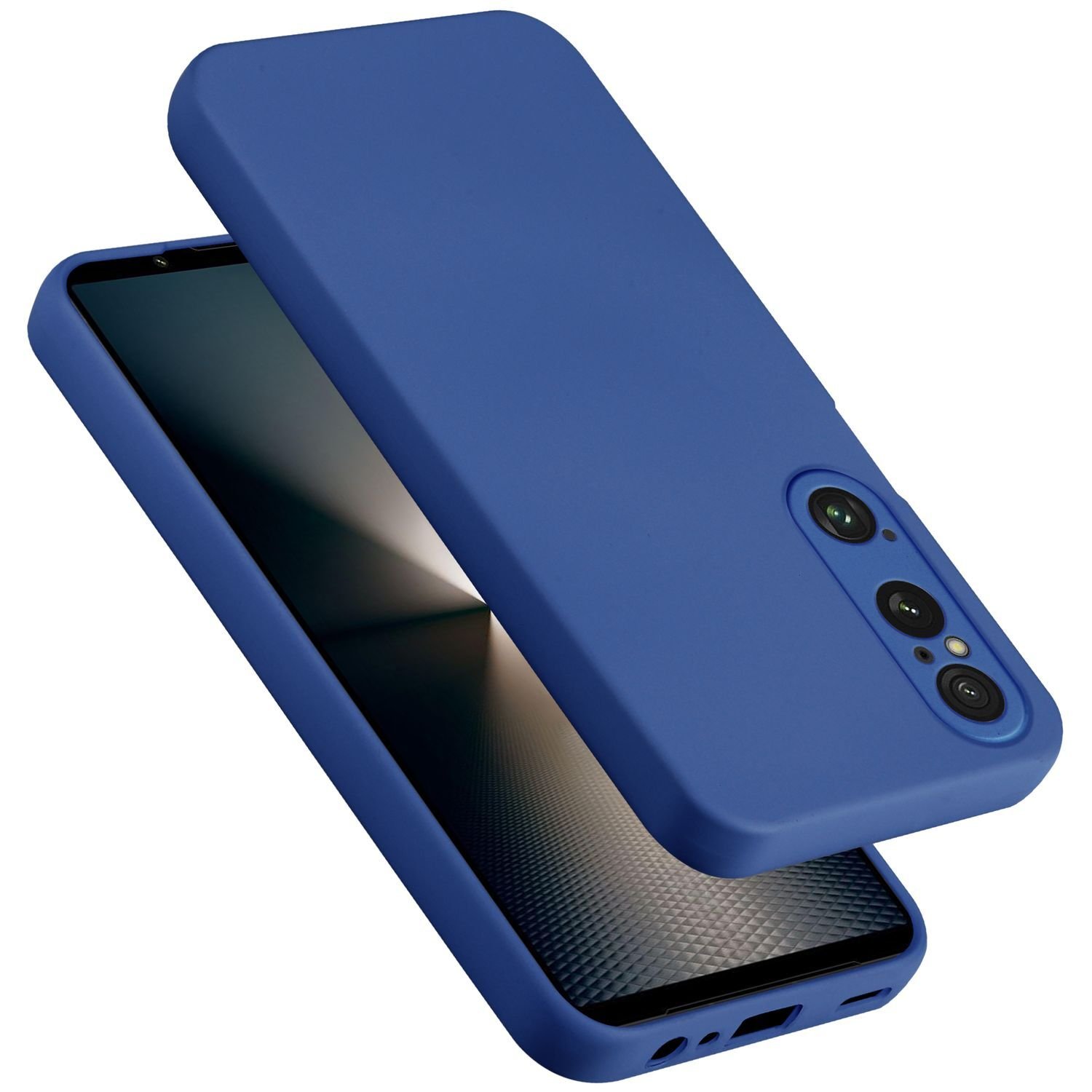 Etui Cadorabo do Sony Xperia 1 VI w kolorze LIQUID BLUE ochronne etui wykonane z elastycznego silikonu TPU tylna obudowa etui na telefon komórkowy