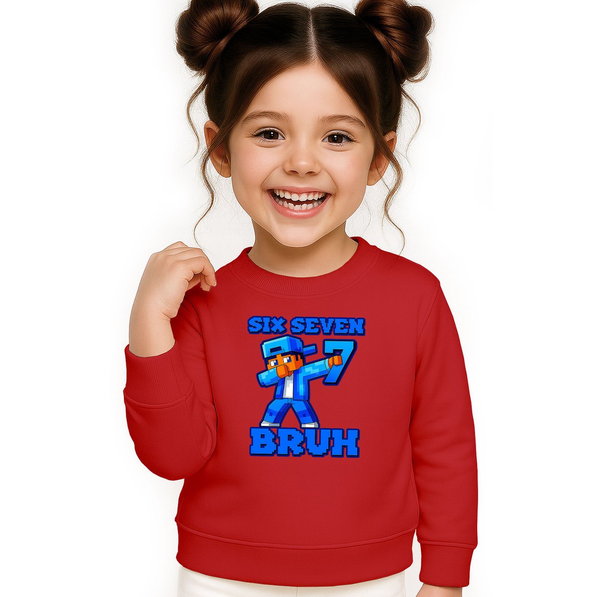 BLUZA DZIECIĘCA 67 SIX SEVEN BRUH DLA CHŁOPCA DZIEWCZYNKI 104