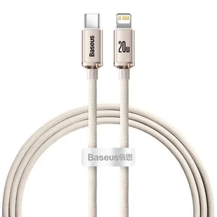 Baseus Crystal Shine Series kabel USB Typ C - Lightning szybkie ładowanie Power Delivery 20W 2m różowy CAJY001404 - Kable USB - miniaturka - grafika 1