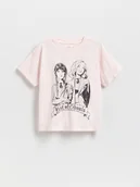 Koszulki dla dziewczynek - Reserved - T-shirt Wednesday - pastelowy róż - miniaturka - grafika 1