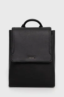 Calvin Klein plecak damski kolor czarny duży gładki - Plecaki - miniaturka - grafika 1