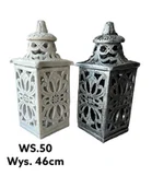 Świeczniki - Lampion 18,5x18,5xh50cm złoty - miniaturka - grafika 1