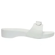 Klapki i japonki damskie - Klapki damskie Scholl Pescura Heel Aqua lekkie wygodne białe-40 - miniaturka - grafika 1