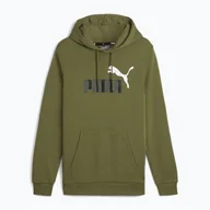 Sport OUTLET - Bluza męska PUMA Essentials+ Two-Tone Big Logo Hoodie TR olive green - miniaturka - grafika 1