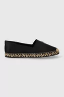 Espadryle damskie - Tommy Hilfiger espadryle TH SATIN FLAT ESPADRILLE kolor czarny FW0FW07881 - miniaturka - grafika 1