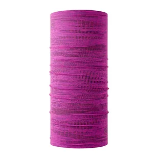 Chusta wielofunkcyjna z elementami odblaskowymi Buff Dryflx Pink Flour - Czapki i chusty sportowe damskie - miniaturka - grafika 1