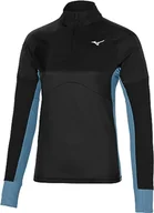 Koszulki i topy damskie - Mizuno Damska koszulka hybrydowa LS do biegania, czarna, XL - miniaturka - grafika 1