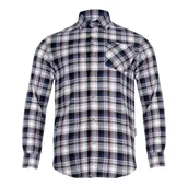 Koszule męskie - Koszula flanelowa szaro-czar., - miniaturka - grafika 1