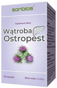Sanbios Wątroba Ostropest Suplement diety 30 kaps. - Układ pokarmowy - miniaturka - grafika 1