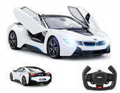 Zabawki zdalnie sterowane - Bmw I8 Rastar Duży Samochód Sterowany 1:14 Auto Rc Otwierane Drzwi Światła - miniaturka - grafika 1