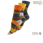 Skarpetki damskie - Welniane Skarpety Damskie Norweskie Wzory Skarpetki Z Wełną 3 Pary 35-38 - miniaturka - grafika 1