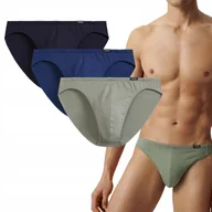 Majtki męskie - SLIPY MĘSKIE ATLANTIC MINI 3MP119/GRA/NIEC/KHAJ 3PAK *M* - miniaturka - grafika 1