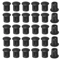 Śruby i nakrętki - Zaślepki wtykowe - okrągłe i blokowane - do rurek słupków ogrodzeniowych - 5 mm, 30 szt. - czarne - miniaturka - grafika 1