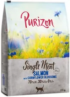 Sucha karma dla kotów - Purizon Single Meat, łosoś z kwiatami chabru - 2,5 kg - miniaturka - grafika 1