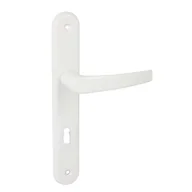 Klamki - Domino Klamka z szyldem Econom biała - miniaturka - grafika 1