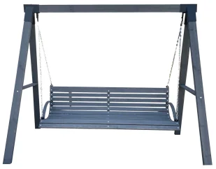 Szara drewniana huśtawka stojąca ogrodowa H0-P03 - Huśtawki Szara drewniana huśtawka stojąca ogrodowa H0-P03 - Huśtawki - miniaturka - grafika 1