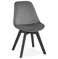 Krzesła - Kokoon Design Krzesło Design Phil szare nogi czarne CH03070GRBL - miniaturka - grafika 1