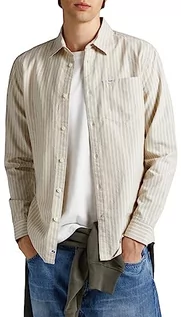 Koszule męskie - Pepe Jeans Koszula męska Chester, beżowy (kość słoniowa), XL - grafika 1