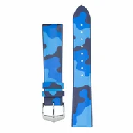 Akcesoria do zegarków - Niebieskie moro pasek skórzany 22 mm HIRSCH John 0928088080-2-22 (L) RATY | GRATIS WYSYŁKA | GRATIS ZWROT DO  1 ROKU | 100% ORYGINAŁ!! - miniaturka - grafika 1