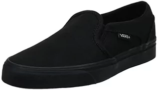 Sneakersy damskie - Vans Damskie sneakersy na platformie Asher, Czarne płótno czarne czarne 186-38 EU - grafika 1