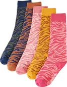 Skarpetki dla dzieci - vidaXL Skarpetki dziecięce, 5 par, nadruk w zebrę, 23-26 - miniaturka - grafika 1