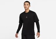 Koszulki męskie - Nike Air Jordan Dri-Fit Sport Statement Shooting Shirt Black - miniaturka - grafika 1