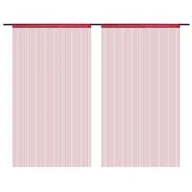 Zasłony - vidaXL Zasłony sznurkowe, 2 sztuki, 140x250 cm, burgundowe - miniaturka - grafika 1