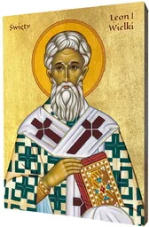 Ikona Świętego Leona I Wielkiego - Ikony i obrazy sakralne - miniaturka - grafika 1
