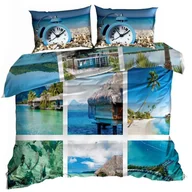 Pościel - Pościel 3D bawełna satyna 160x200cm MALEDIWY - miniaturka - grafika 1