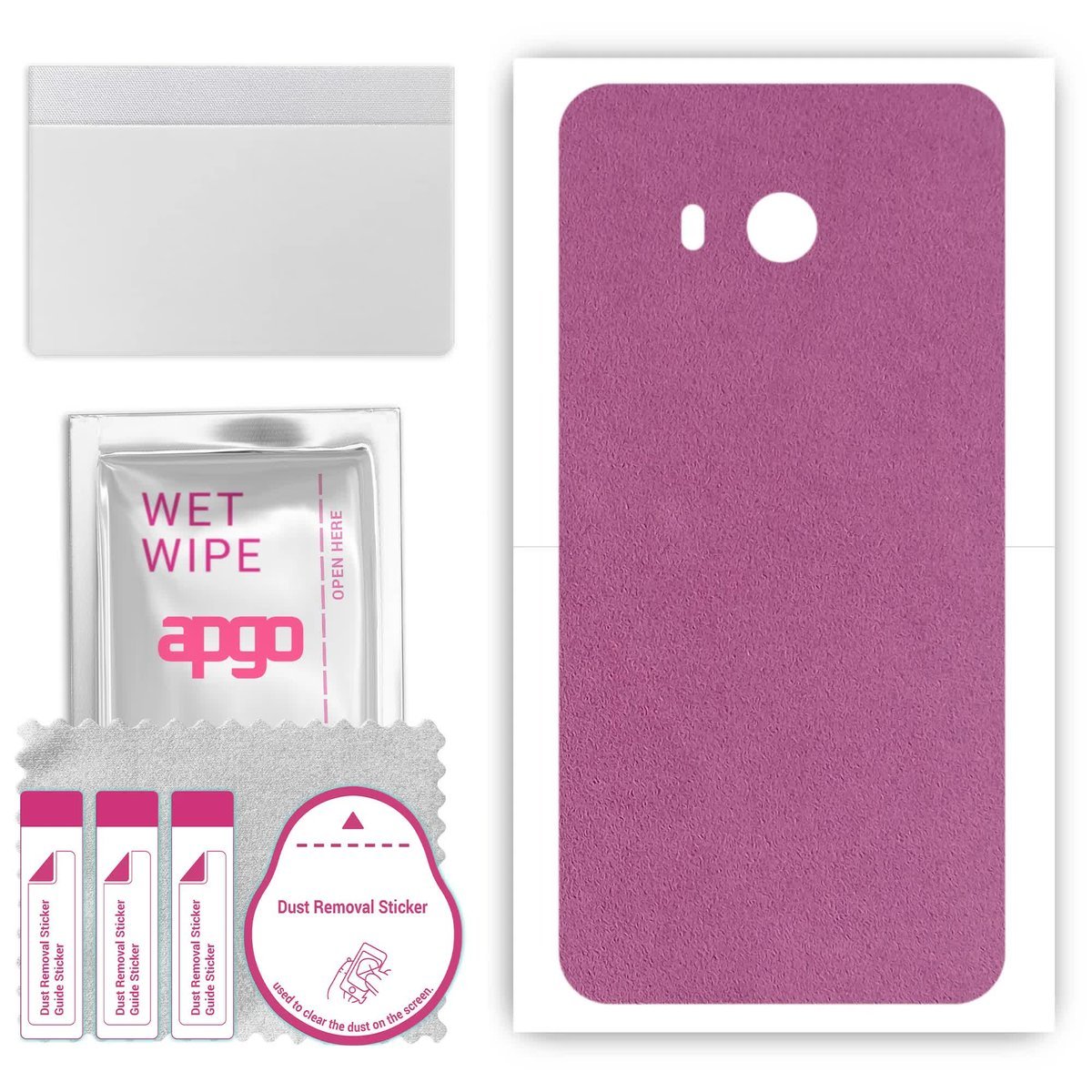 Folia naklejka skórka strukturalna na TYŁ Zamsz do HTC U11 - Zamsz Fioletowy - apgo SKINS