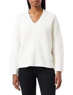 BOSS Damski sweter z dzianiny w kolorze białym, L (DE) - Swetry damskie - miniaturka - grafika 1