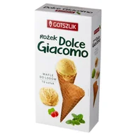 Dodatki do ciast w proszku - Wafle do lodów rożek Dolce Giacomo 135 g (10 sztuk) - miniaturka - grafika 1